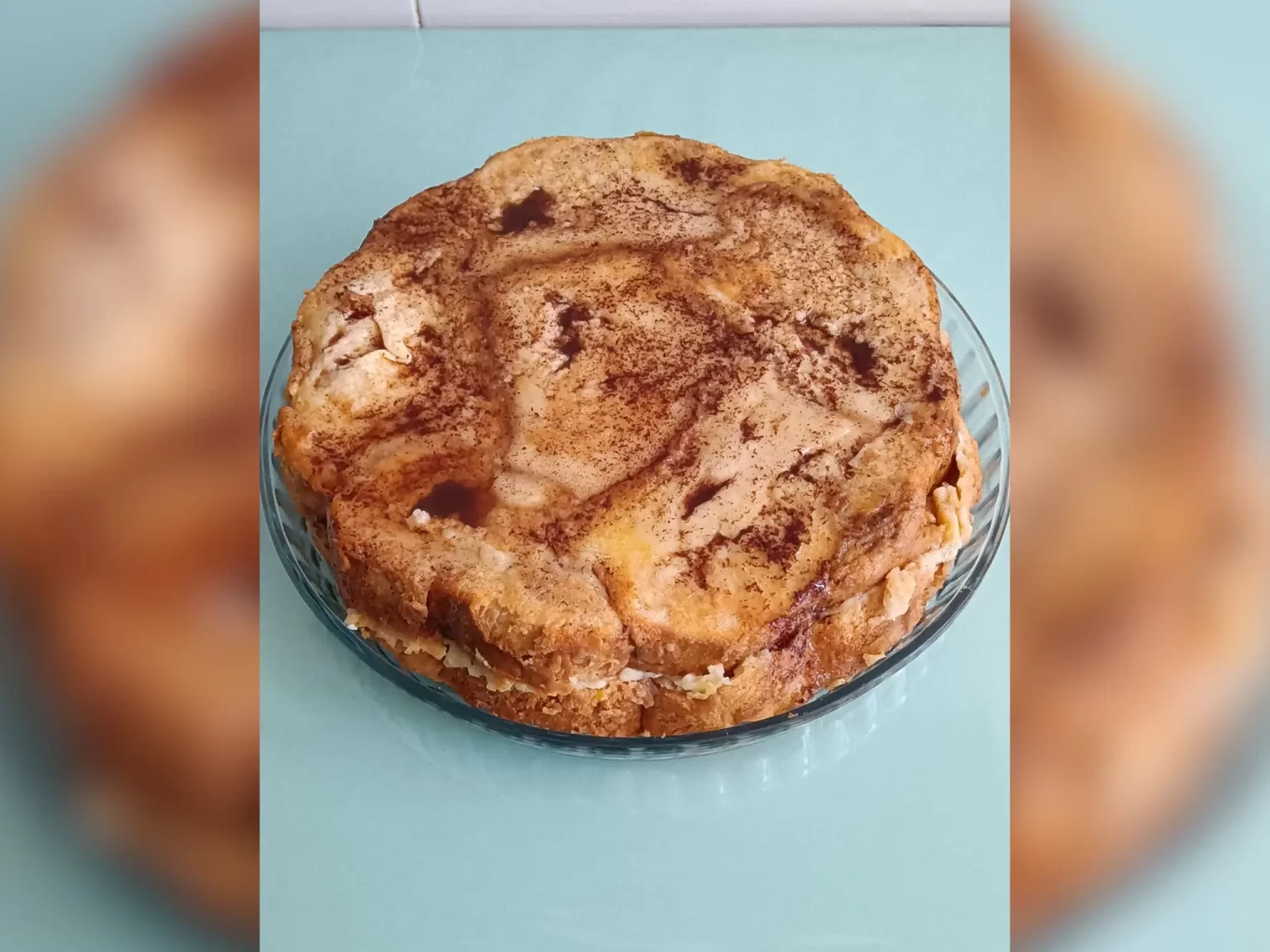 Tarta de torrijas en freidora de aire